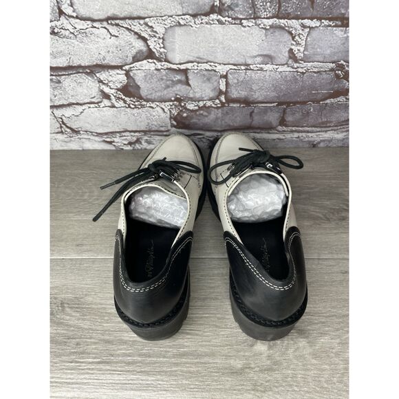 3.1 Phillip Lim White Leather Black Oxfords Lace Up Shoes Women Sz 40EU/9.5M US - Picture 4 of 16